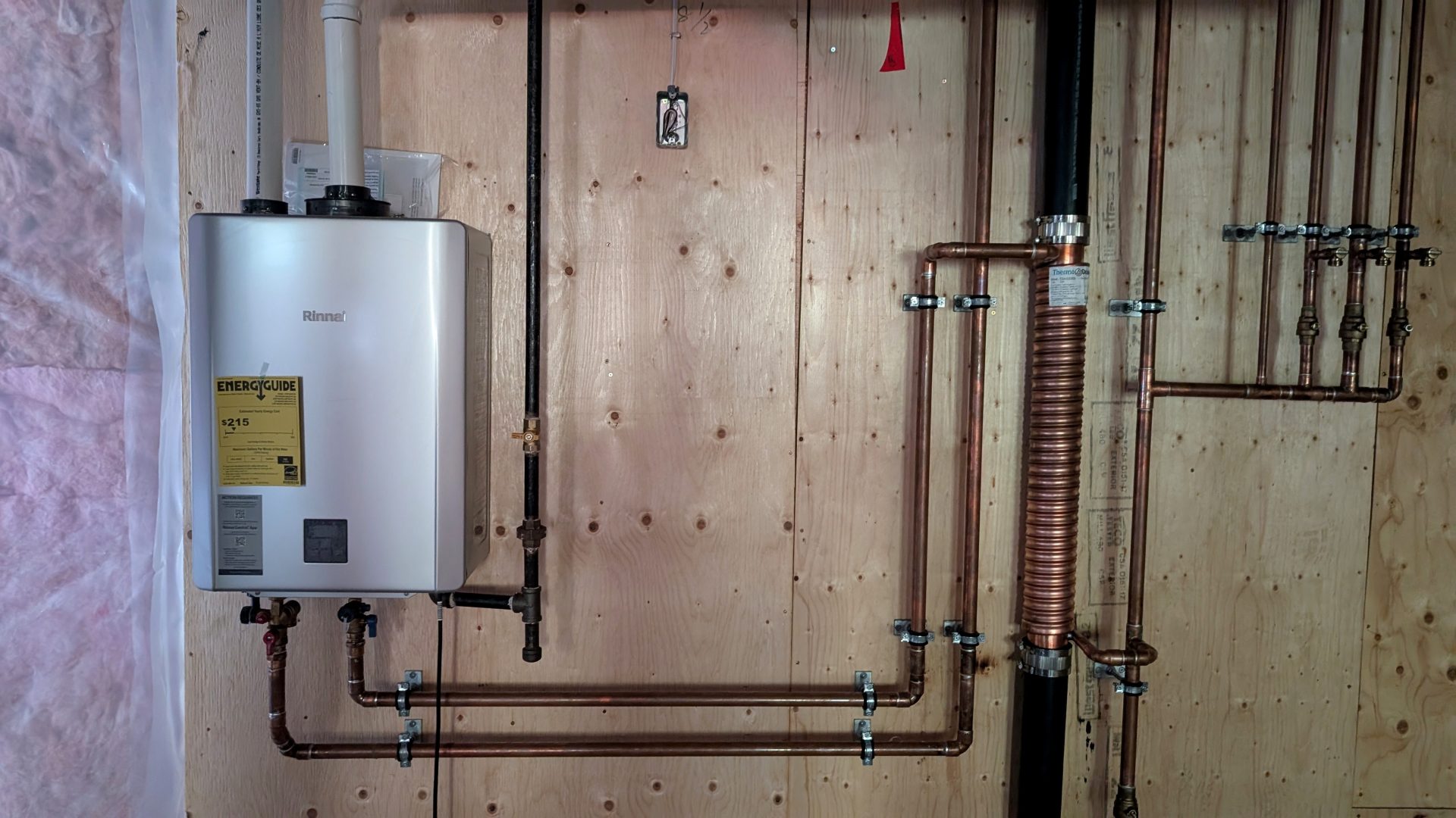 Rinnai tankless water heater installed by First Choice Heating & Air Conditioning
