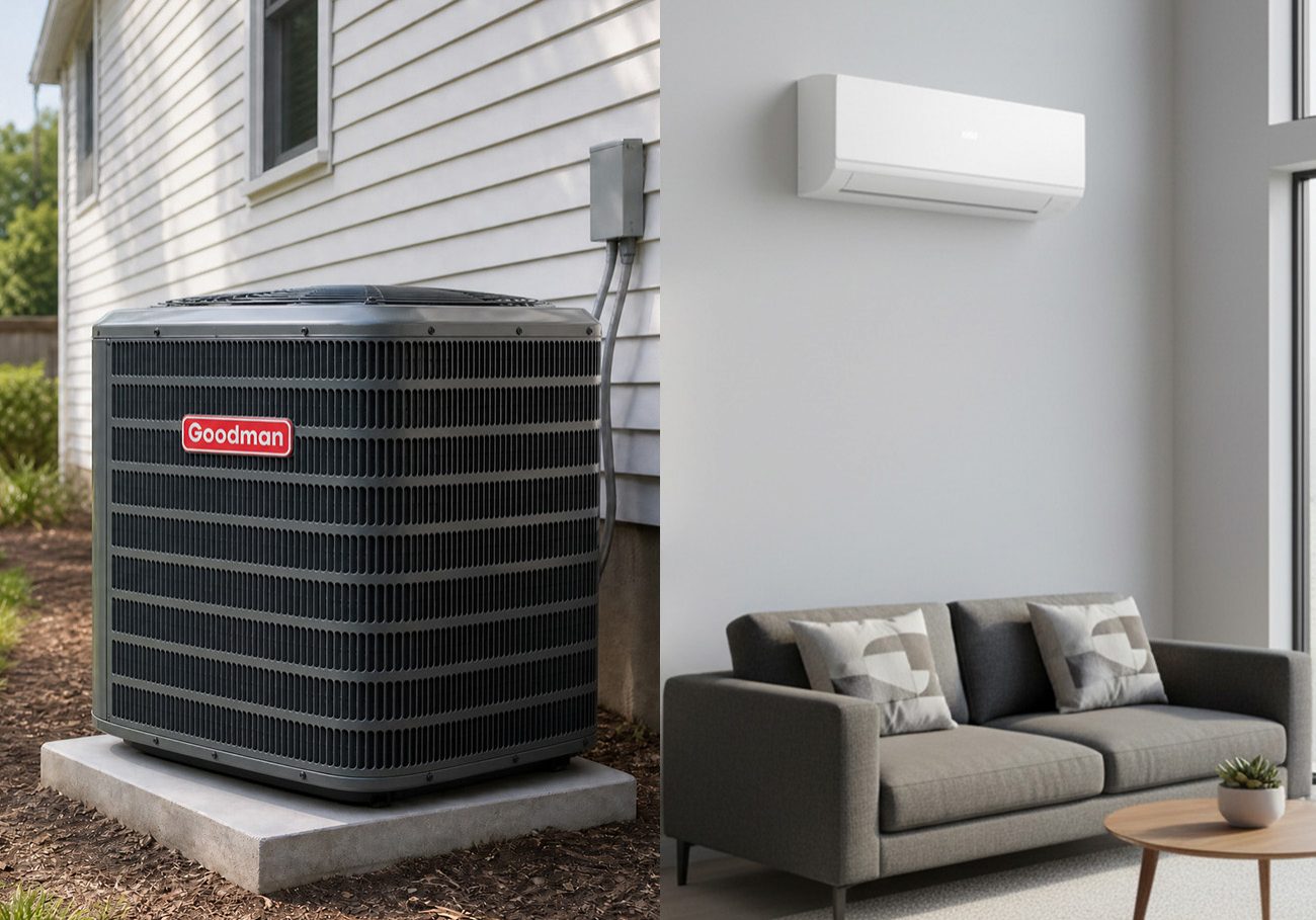Central Air unit vs Ductless Mini-Split ac unit